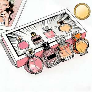 Set de Perfumes Florales para Hombre y Mujer, Apto para Bruma Corporal Femenina, con Aromas de Rosa, Leche, Jazmín, Coco y Miel - Product Image 1