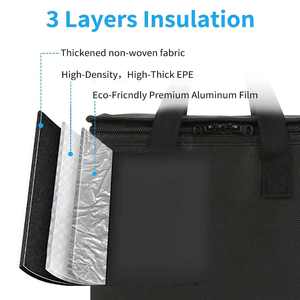 High Quality Non Woven Lunch Bag Insulated Thermal Food Carrier Bag Drink Thermal Bag Package for Beach <b>Camping</b> Hiking - Product Image 3