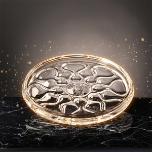 37.8cm Kitchen Sealed Tank hollow flower Home Decoration Wedding crystal glass Candy Storage Container Glass Candy fruit bowl - Product Image 6