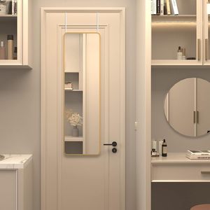 Gold 47 X 14 In Door Mirror With Hanging Strap For Bedroom Or Dressing Room Use - Product Image 1