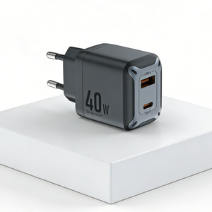 AU US UK EU <b>Plug</b> PD40W Dual 40 W USB <b>C</b> Port Fast <b>Type</b> <b>c</b> Charger portable travel charger 40w - Product Image 1