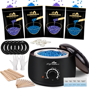 Kit de Cera Depilatoria de Bajo Punto de Fusión Lifestance para Depilación Profesional, con Calentador de Cera para Uso en Mujeres y Hombres - Product Image 1