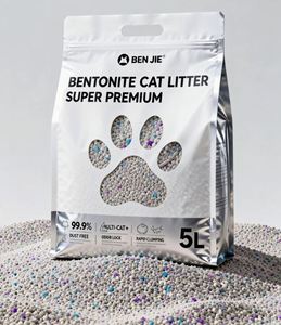 Litière pour chat en bentonite colorée, parfumée, premium, portable, naturelle, agglomérante et sans poussière - Product Image 1