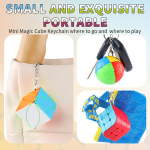 Cubo Mágico de Alta Calidad de 3.5CM, Mini Llavero con Forma de Hoja de Arce <span class=keywords><strong>Penrose</strong></span>, Cubo Mágico Esférico Marusenko 3x3, Juguetes Antiestrés, Juego de Cubos para Llavero - Product Image 3