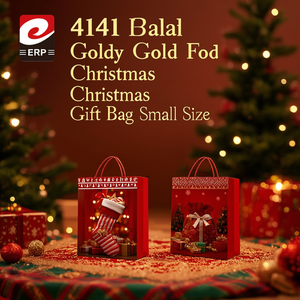 Sac cadeau de Noël en feuille d'or 4141, petite taille - Product Image 3