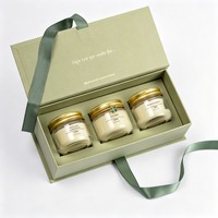 Boîte cadeau personnalisée pour bougie d'aromathérapie, style livre rigide, fermeture magnétique, emballage en papier pour cadeau de mariage