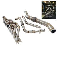 Colector de escape de acero inoxidable SS304 Ecnal para BMW B58 Gen1, kit de tubo de bajada de 3.5 pulgadas (89 mm) para turbo único T4