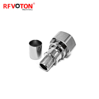 4.3/10 Mini Din Stecker Straight RF Connector Crimp für WTR400 RG8 RG213 RG214 Koaxialkabel