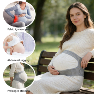 Ceinture de soutien de maternité respirante, écologique et durable, soutien lombaire et abdominal profilé pour femmes enceintes - Bretelles réglables - Product Image 1