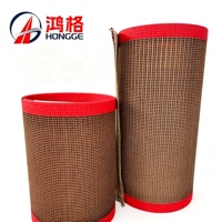 Tissu filtrant en feutre de fibre de verre Hongge, bande enduite à maille ouverte, résistant à la chaleur 260°C, antiadhésif, bord renforcé, pour filtration de liquides, garantie 1 an