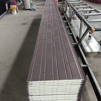 Revêtement mural en métal décoratif pour bâtiments publics, écoles, hôpitaux, panneaux sandwich en polyuréthane à haute efficacité énergétique