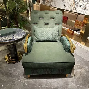 ユニークな細工されたヘビアームチェアラウンジリビングルーム家具アクセントチェア高級デシングルソファリビングルームサラ家具 - Product Image 1