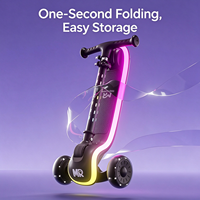 Trottinette Moderne pour Enfants 2026 avec Lumières LED, Pliable, Hauteur Réglable, 3 Roues en PU, Jouet pour Enfants de 3 à 10 Ans, Certifiée CE, Plateforme en Alliage, Utilisation Extérieure