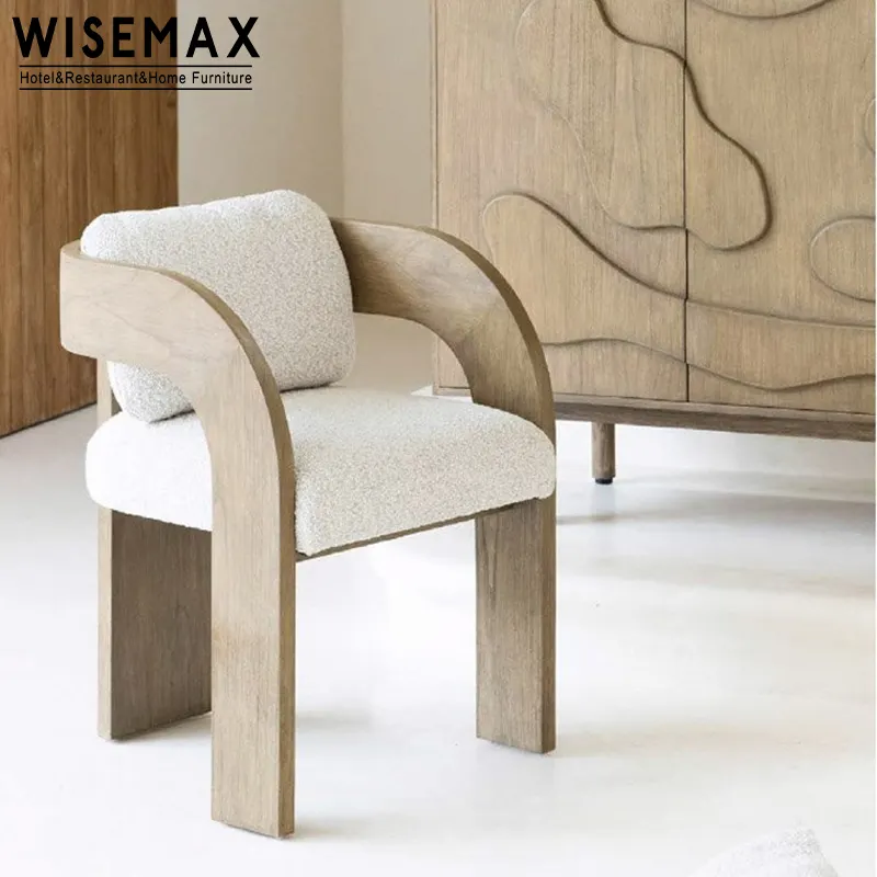 Wisemax Meubels Italiaans Design Nordic Modern Luxe Restaurant Hotel Houten Stof Eetstoel Voor Eetkamer