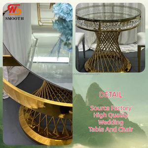 เก้าอี้และโต๊ะงานแต่งงานสุดหรูรุ่นใหม่ล่าสุด โต๊ะกาแฟงานแต่งงาน โต๊ะใสสำหรับงานแต่งงาน มีจำหน่ายแล้ว - Product Image 6