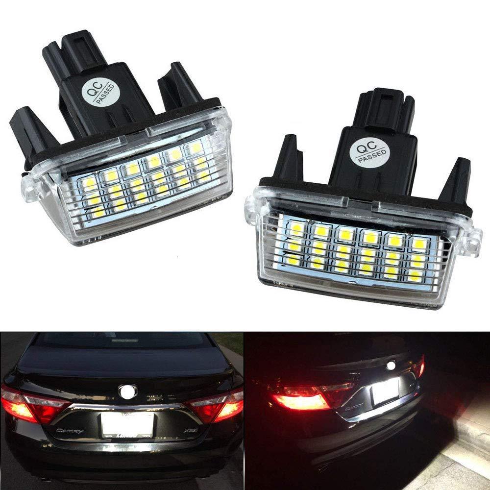 Lot De 2 Ampoules LED Pour Plaque D'Immatriculation - Blanc 6000K, Canbus Sans Erreur - Compatible Toyota/Lexus/Subaru (Alphard, RAV4, BZ4X, ES, UX...) - 5
