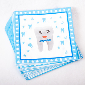 Wholesale Baby First Birthday Party Supplies Blue and pink Baby Shower Teeth Party Supplies Set - Product Image 6