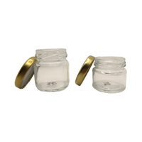 Vente en gros de pots à caviar en verre blanc cristallin personnalisables avec couvercles en fer blanc, récipients alimentaires hermétiques OEM/ODM 10g 30g 50g 100g sur mesure