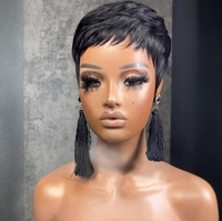 Promo Panas 100% Rambut Asli Pendek untuk Wig Rambut Manusia Vietnam Mentah Kelas 12A 15A Tanpa Lem Grosir