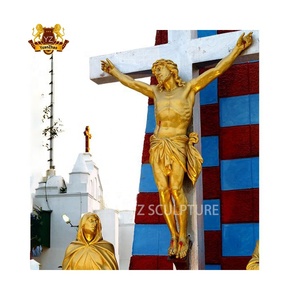 Precios de Estatuas de la Virgen María y Jesús de Bronce y Latón de Tamaño Real, Esculturas Religiosas de Metal de Diseño Personalizado - Product Image 6