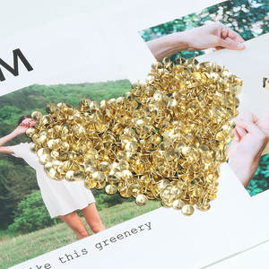 Многофункциональные 350 шт. плоские золотистые металлические Нажимные кнопки - Product Image 4