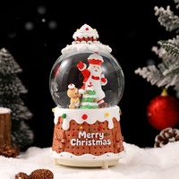 Ornements de Noël en forme de globe de neige, petites boules d'eau lumineuses créatives, décoration de fenêtre, boîte à musique, vente en gros