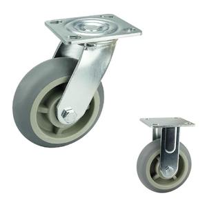 Fábrica Venda Quente Heavy <span class=keywords><strong>Duty</strong></span> Rodas Giratórias Com Roda De Freio Rodízios Industriais TPR Caster - Product Image 5