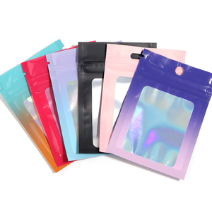 Nhôm lá mỏng cấp thực phẩm rõ ràng dây kéo túi nhựa Holographic Zip khóa tùy chỉnh in Mylar bao bì thực phẩm Túi - Product Image 4