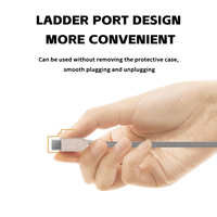 Câbles de charge biodégradables en paille tressée en nylon Données 3A Type C Câble de chargeur rapide USB écologique pour téléphone portable PC