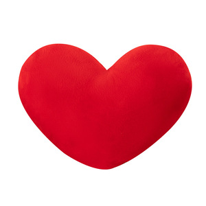Coussins et oreillers super doux et moelleux en forme de cœur rouge - Jouets en peluche sur le thème de l'amour avec rembourrage en coton PP, faible MOQ - Product Image 1
