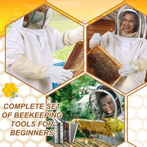 30 Pcs Grapefruit Brand Beekeeping Starter Kit All-in-One Jacket Beehive Equipment Bee Smoker Beekeeper Supplies Wood Plastic - Product Image 5