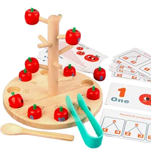 شجرة التفاح الرقمية لعبة الجملة رياض الأطفال المعرفية التعلم الرياضيات وسائل تعليمية لغز التعليم المبكر لعبة