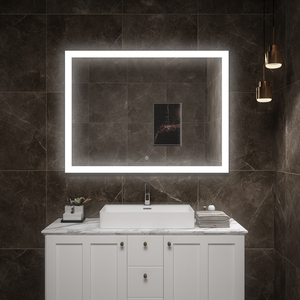 Espejo inteligente de baño Led con pantalla táctil para espejo de tocador rectangular de baño - Product Image 1