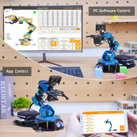 Hiwonder xArm AI: Brazo Robótico de Escritorio con Visión Artificial e Interacción por Voz, Compatible con Programación Scratch y Python, y Expansión de Sensores