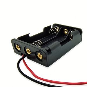 Produk penjualan terlaris 3 sel 1.5v AAA <span class=keywords><strong>UM</strong></span> 4 kotak penyimpan baterai kering dengan kabel 3AAA ukuran Pemegang baterai 3x1, 5 - Product Image 2