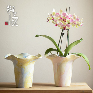 Vaso per Fiori in Ceramica Creativo a Tre Colori, Stile Moderno Minimalista di Lusso per Composizioni Floreali - Product Image 1