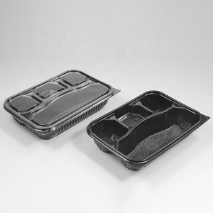 Boîte à lunch jetable en plastique PP à 4 compartiments, conteneur alimentaire pour plats à emporter, nouilles, sandwichs, pizzas, fabricant - Product Image 2
