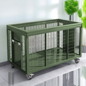 Kandang penyimpanan jala kawat baja galvanis dengan lapisan PVC persegi, layanan pemrosesan Las layar Gabion pagar lubang heksagonal - Product Image 4