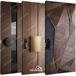 Cosyhosue Appartement <span class=keywords><strong>d</strong></span>'hôtel personnalisé de marque haut de gamme et <span class=keywords><strong>porte</strong></span> <span class=keywords><strong>d</strong></span>'entrée en bois sur mesure Entrée principale en bois massif Design moderne - Product Image 1