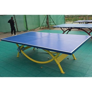Double <b>Rainbow</b> Outdoor Ping Pong Table 18Mm <b>Top</b> SMC Material Durable Freestanding For Outdoor Entertainment - Product Image 3