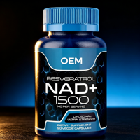 Compléments OEM Ultra Liposomal NAD+ Resvératrol, capsules amplificatrices de NAD+, zinc, sélénium, favorisent la santé cellulaire et la croissance des cheveux