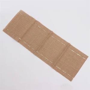 <span class=keywords><strong>Chemin</strong></span> <span class=keywords><strong>de</strong></span> <span class=keywords><strong>table</strong></span> en toile <span class=keywords><strong>de</strong></span> <span class=keywords><strong>jute</strong></span> naturelle à paillettes et étoiles, avec franges et bordure dorée, idéal pour mariage, fête ou décoration intérieure – Style abordable et tendance - Product Image 2