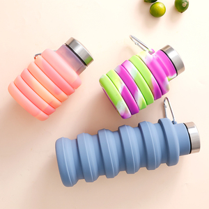 Botellas Deportivas Plegables de Silicona para Viajes al Aire Libre, Personalizadas al por Mayor, Botella de Agua Portátil Plegable para Camping y Senderismo - Product Image 5