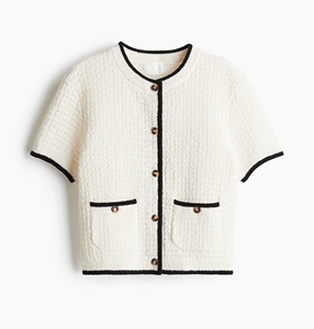 Elegant Vintage Summer Fashion Crop Short <strong>Cardigan</strong> 100% Cotton Slim and Solid Color Knitted Leisure Sweater