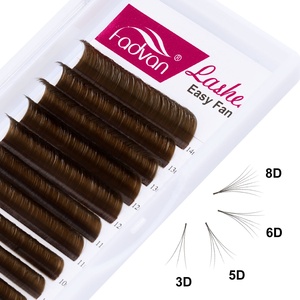 Fadvan mới đến lễ hội màu Lash <span class=keywords><strong>extensions</strong></span>. 03 Neon màu lông mi mở rộng nhãn hiệu riêng nở dễ dàng Fan Lash màu - Product Image 2