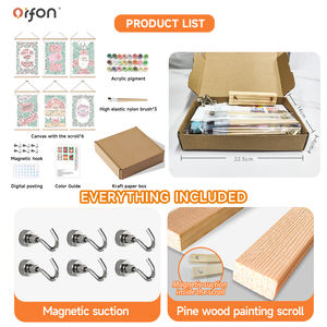 Orfon. ทาสีด้วยตัวเลขบนชิ้นไม้ปีใหม่ของขวัญโชคดีรวย20*20ซม. จี้ไม้ทรงกลมตกแต่ง - Product Image 2