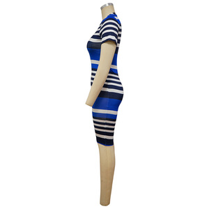 <span class=keywords><strong>Robe</strong></span> midi rayée à manches courtes pour femme, collection <span class=keywords><strong>été</strong></span> 2026 – Tendance <span class=keywords><strong>d</strong></span>écontractée, longueur <span class=keywords><strong>sous</strong></span> <span class=keywords><strong>le</strong></span> <span class=keywords><strong>genou</strong></span> - Product Image 5