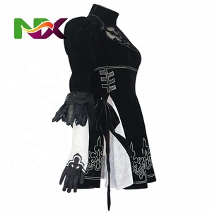 Costume de <span class=keywords><strong>cosplay</strong></span> Nier Automata <span class=keywords><strong>2B</strong></span>, robe de guerrière robotisée d'anime, tenue de jeu de rôle, stock de vente en gros d'usine - Product Image 4