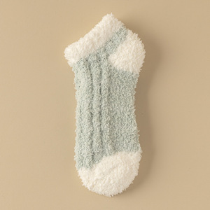 Chaussettes douillettes et chaudes d'hiver pour femmes, en tricot épais et duveteux, motif uni, longueur mi-mollet, usage quotidien en intérieur, compression <span class=keywords><strong>classe</strong></span> 4, en stock - Product Image 2