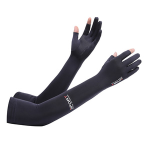 Manches de protection solaire anti-UV pour hommes et femmes, demi-doigts, pour sports de plein air, conduite, rafraîchissantes, en Spandex/Polyester - Product Image 2